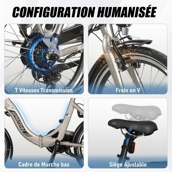 Batterie Hitway BK5 - Vélo électrique Pliable 16" - 36V 8.4Ah