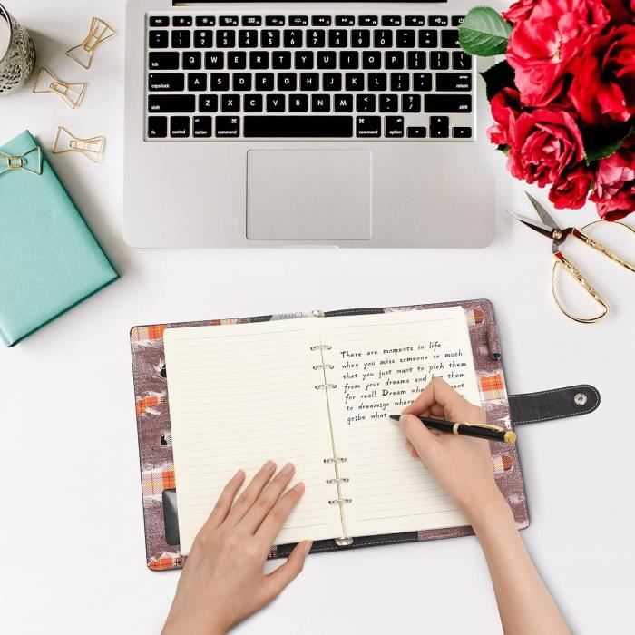 Agenda Rechargeable Wonderpool A5 En Cuir - Avec Stylo Et Pochette - Idéal Planning, Voyage Ou Budget