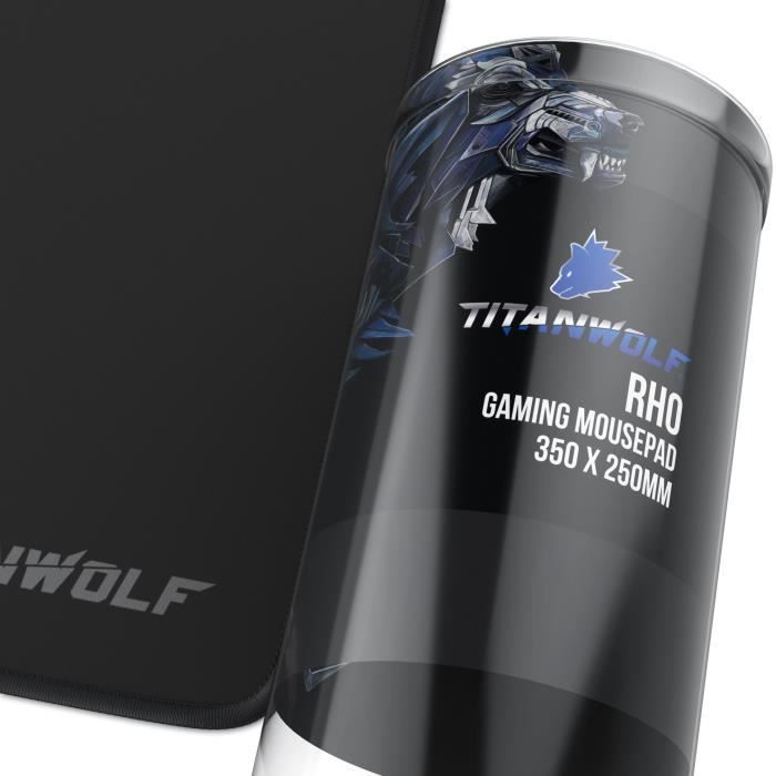 TITANWOLF - TAPIS de Souris Gaming 350 x 250 mm - Mousemat mouspad
