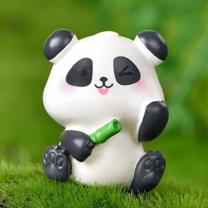 STATUE - STATUETTE Délicate Panda Figurine Dessin animé Casting Résine  Adorable Panda Miniature pour Jardin Fairy style-1 2 - Cdiscount Maison