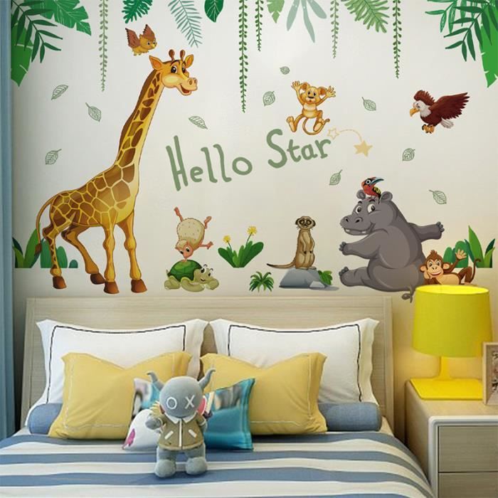 Autocollant Porte Girafe 3D - Déco Murale Amovible Pour Chambre Et Salon - 3 Tailles Disponibles