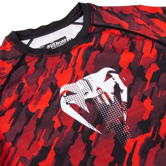 VENUM T shirt Tecmo Rashguard Homme Rouge Cdiscount Sport