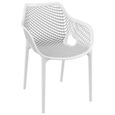 Chaise de jardin / terrasse 'SISTER' blanche en matière plastique-0