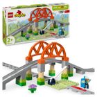 LEGO DUPLO Ma ville 10426 Set d'extension : Les rails et le pont du train - Jouets d'éveil
