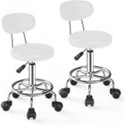 VIVOLILV Tabouret de Bureau - VIVOLIL - Lot de 2 - Réglable en hauteur - Blanc