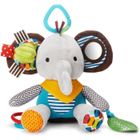 BRILLSTEN Peluche Éléphant d'Activités avec Anneau de Dentition - Jouet d'Éveil - Naissance Bébé Interactif - Stimule Dentition & Motricité