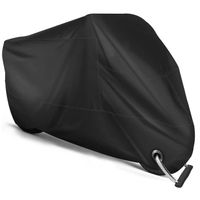 Housse de Protection pour Moto Exterieur, Couverture Imperméable en Polyester 210T pour Moto, Scooter, Taille: XXL, Couleur: Noir