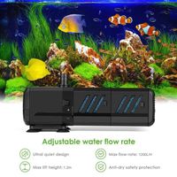 Entretien aquarium,4 en 1 Filtre intérieur réglable pour aquarium avec pompe à eau d’un débit de 1200-1500 l-h Convient - Type 12W
