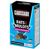 Caussade Anti Rats & Mulots 150 g ( 6 x 25 grs ) - La Solution Radicale pour Protéger Votre Maison-