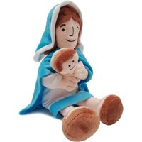 Jouet en peluche Marie Mère de Jésus, poupée en peluche avec Jésus-Christ, jouets religieux, figurine religieuse chrétienne, dé N°1
