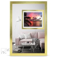 Easy Cadre en Matière Plastique 50x75 cm 75x50 cm Choix de Couleur: Ici Noir Mat avec Verre Acrylique Easy Cadre en Matière Plastique 50x75 cm 75x50 cm Choix de Couleur: Ici Noir Mat avec Verre Acrylique