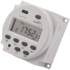 Affichage LCD 1pc Relais électronique programmable hebdomadaire Horloge numérique 16on on 16off Timer 12V Minuterie numérique