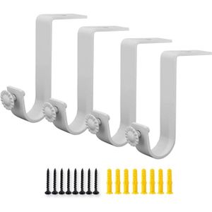 Supports Métalliques Pour Tringle à Rideau – Diamètre 1,8 Cm – Argenté (lot Occasion)
