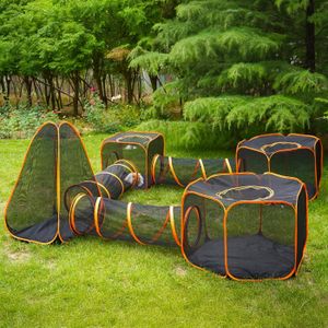 Parc Pour Chat/chien Pliable 70x55x40 Cm - Tente Portable Intérieur/extérieur Avec Sac