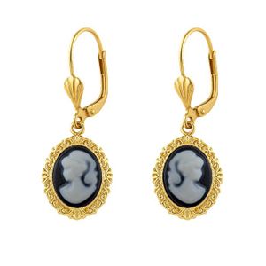 Boucles D'oreilles Vintage Plaquées Or, Style Rétro, Bon état