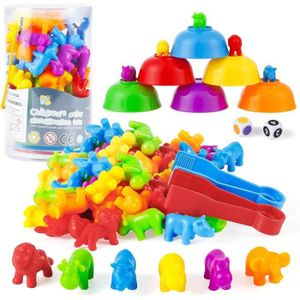 JEU D'APPRENTISSAGE Jeux Montessori 2 3 4 5 Ans, 46pcs Animaux Jouet a