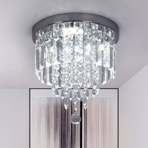 PLAFONNIER Plafonnier à Led 15W en Cristal lumière blanche Lampe d'intérieur Ronds Design Moderne Pour Chambre à coucher Salle à manger D25cm