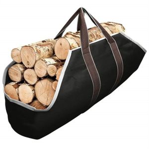 Sac à Bûches de Bois, Firewood Bag de Rangement avec Poignées pour Bois de  Chauffage Parfait pour Transport et Stockage de Bûches - Cdiscount Bricolage