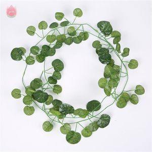 FLEUR ARTIFICIELLE Objets décoratifs,lierre artificiel plante artificielle Guirlande de feuilles de vigne verte en soie,1 pièce- 2.2M Creeper vine 4