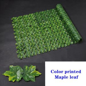 HAIE DE JARDIN Clôture de clôture en feuilles artificielles - Style 2 Maple leaf - 1m x 2m - Vert