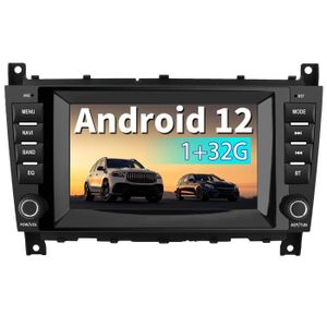 AUTORADIO AWESAFE Autoradio Android 12 pour Mercedes-Benz W203/CLC W203/CLK W209 CLK200 avec 7 Pouces Écran GPS Bluetooth