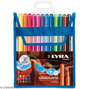 Boîte de 15 feutres LYRA Graduate Fineliner de Lyra couleurs froides 