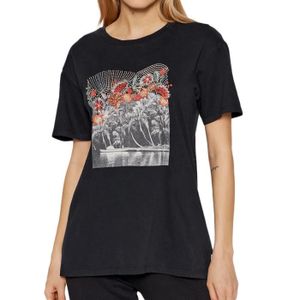 T-SHIRT T-shirt Noir/Rouger Femme O'Neill Palm