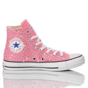 converse haute rose femme