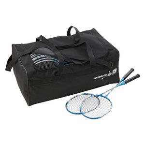 HOUSSE BADMINTON Sac pour raquettes de badminton, coloris noir, toile nylon et poignées renforcées - Dimensions : 70 x 46 x 28 cm