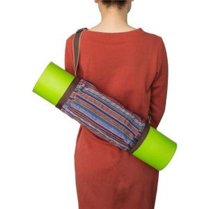 sac à bandoulière portable pour tapis de yoga Équipement de yoga Saniswink fitness tapis de yoga – Noir