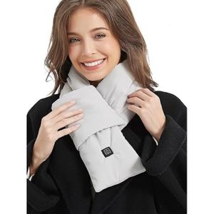 Tianyi-Écharpe chauffante Noir rechargeable USB Écharpe en peluche  chauffante électrique à 3 rapport pour femmes et hommes