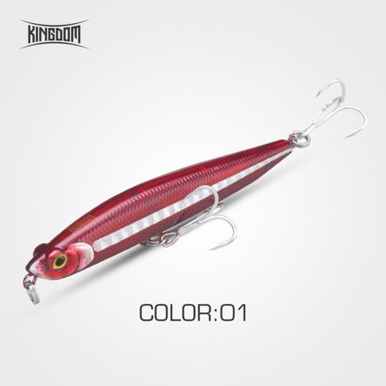 5 Pcs Leurre De Pêche Bionique Coulant Appâts De Pêche Long Shot Métal Appât Dur