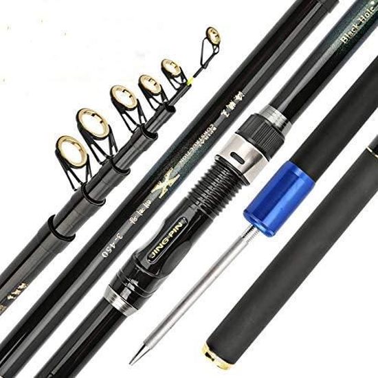 Canne à pêche Professionnelle Fibre de Carbone Canne à pêche télescopique Court Canne à