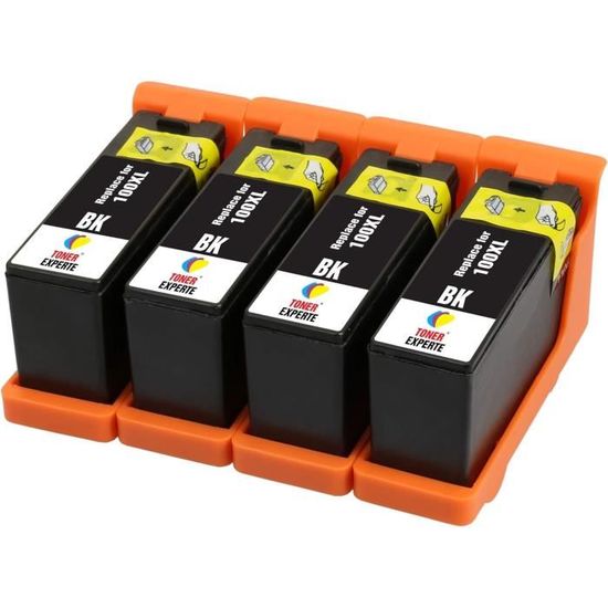 5-Pack Compatible Lexmark 100XL Ink Cartridges - Black, Cyan, Magenta, Yellow