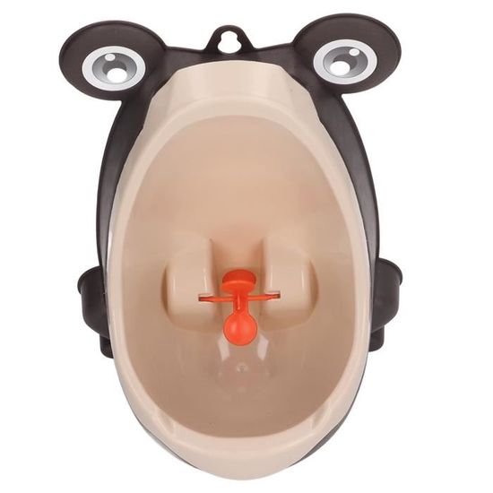 Urinoir Pour Enfants Garçons - Apprentissage De La Propreté - Fixation Murale Facile (Ventouses Incluses) - Design Animaux Mignon - Brun