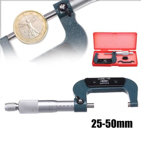 T4W Micrométrique de Diamètre Extérieur Micromètre Spirométrique 25-50mm