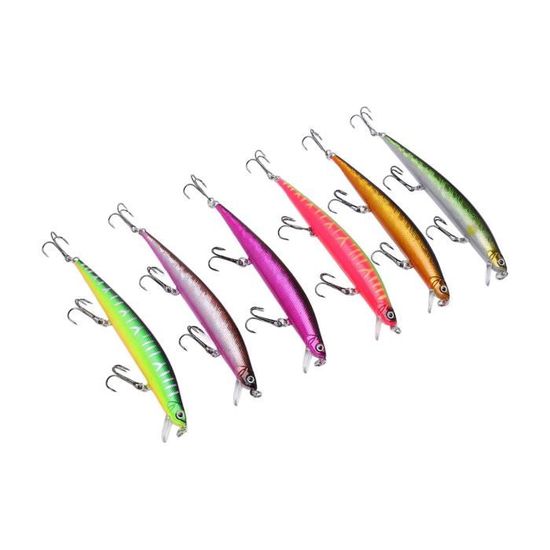 Jemora Jerkbaits Pour Bar Avec Hameçon Triple, Leurre De Pêche Pour Vairon De Plongée Moyen, Appât Artificiel Dur, Leurre Pour Bar, équipement De Pêche Jerkbait, 13,5 Cm, 14,7 G