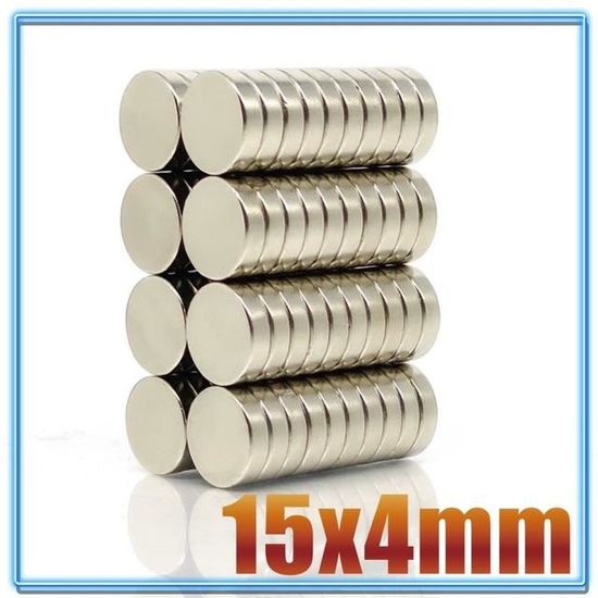 Lot De 20 Aimants Néodyme N52 Super Puissants - Disques 3/8" X 1/4" - Revêtement Nickel - Neuf