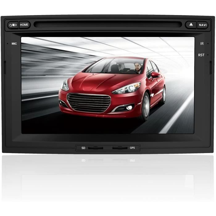 autoradio 2 din pour peugeot 3008 5008 avec 7 pouces écran tactile,lecteur dvd cd avec gps bluetooth fm usb sd dab rds,support com