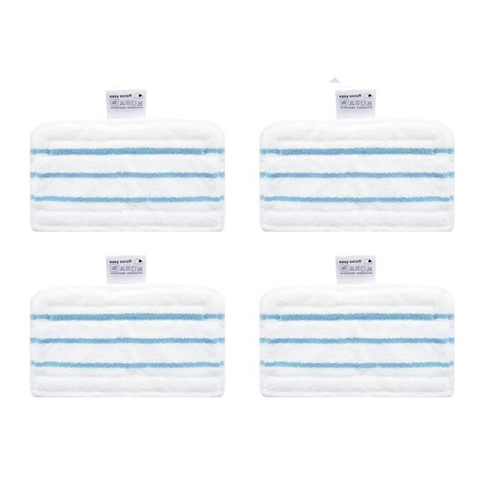 Lot de 4 Lingettes Microfibres de Rechange pour les Balais Vapeur Black+Decker FSM1610 (Alternative à FSMP20)