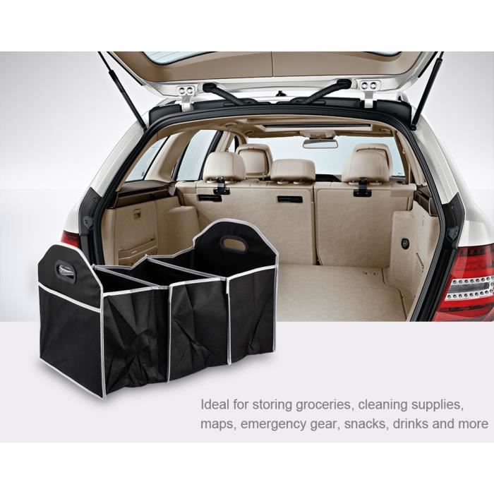 Organiseur de Voiture Rangement 2 en 1 Multifonction Bag Pliable Collapsible Auto Sac de Rangement Coffre Voiture