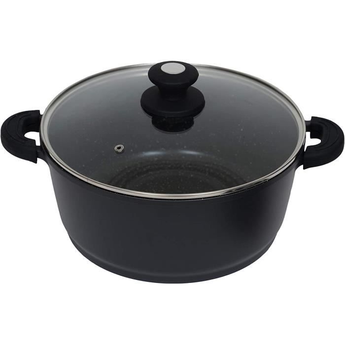 MARMITE FAITOUT 40 CM EN PIERRE, INDUCTION, ANTIADHÉSIVE LES GRANDS CHEFS PROFESSIONNEL