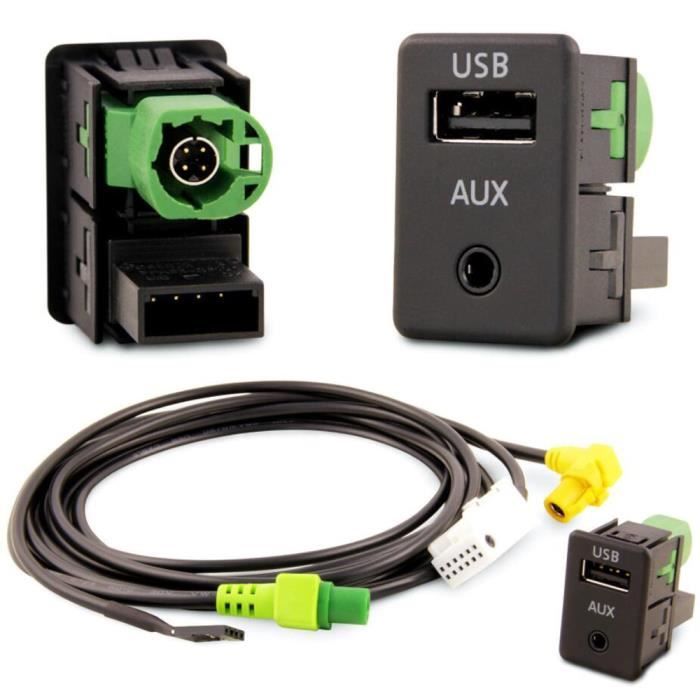 adaptateur de câble de commutateur Audio de voiture, RCD510, RNS315, AUX USB, pour Volkswagen Passat Polo CC Gol one set -WGHY1053
