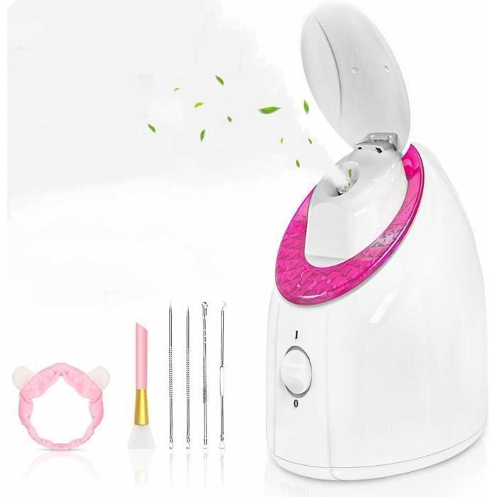 Vapeur Visage Vaporisateur, Vapeur Visage Sauna Facial Nano Ionique avec Conception de Cache-Poussière et 90ml Grand Réservoir