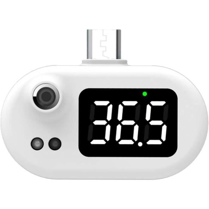 Mini USB Téléphone Intelligent Infrarouge Thermomètre sans Contact Type-C, Facile à Utiliser et à Transporter - Blanc214
