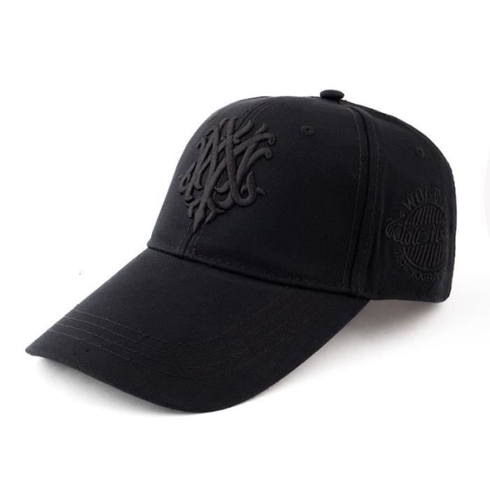 black black 55-60cm -Casquette de camionneur en coton à visière longue pour homme, chapeaux de Sport, grande taille, 55 60cm 60 65cm