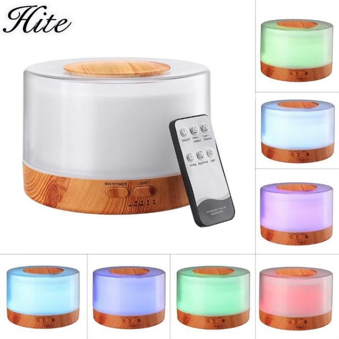 500 ML grain de bois LED veilleuse muette rechargeable air humidificateur USB humidificateur aromathérapie Diffuser