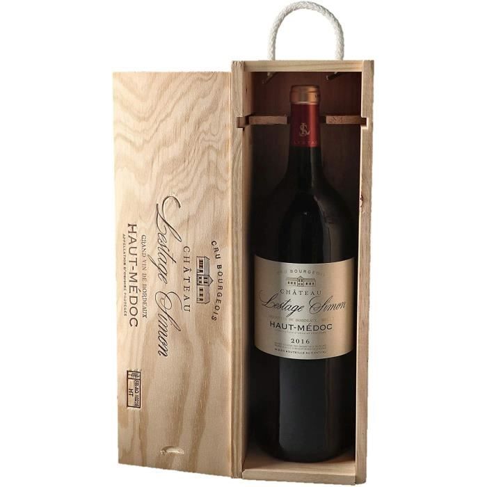 Bordeaux - Vin Rouge - Haut Médoc - Caisse Bois 1.5 L