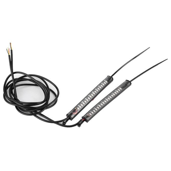 Cikonielf feu de jour 2 pièces LED fourche clignotant bande de feux de jour haute luminosité universelle pour moto