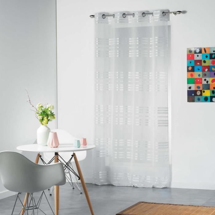Panneau a oeillets 140 x 240 cm voile sable sacha Blanc